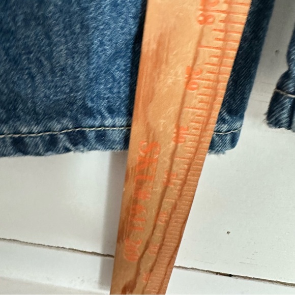 LEVIS Low Pro 30 woman Distressed blue cotton bohemian denim high rise jean - Picture 10 of 13